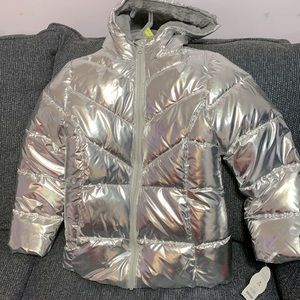 Girl’s Size 7/8 Silver Bubble Jacket